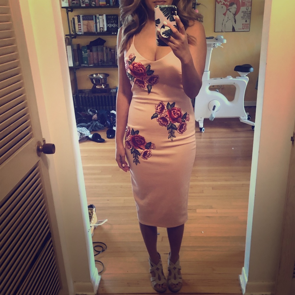 Charlotte Russe floral dress pink